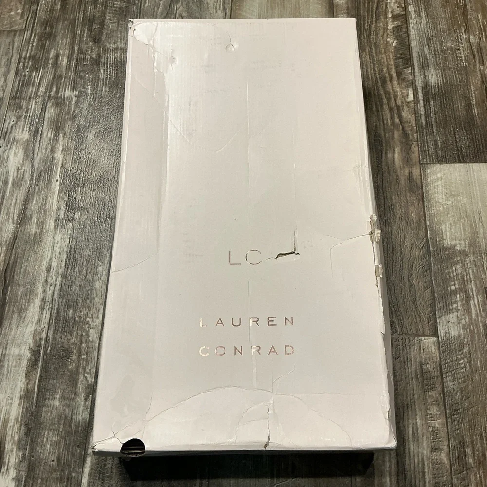 LC Lauren Conrad Women’s Knee-High Western Boot - Cream Size 9.5